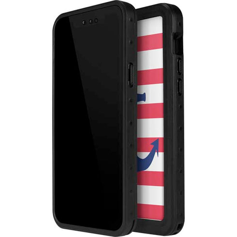 Nautical Stripes iPhone 15 Plus Waterproof Case